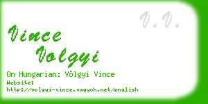 vince volgyi business card